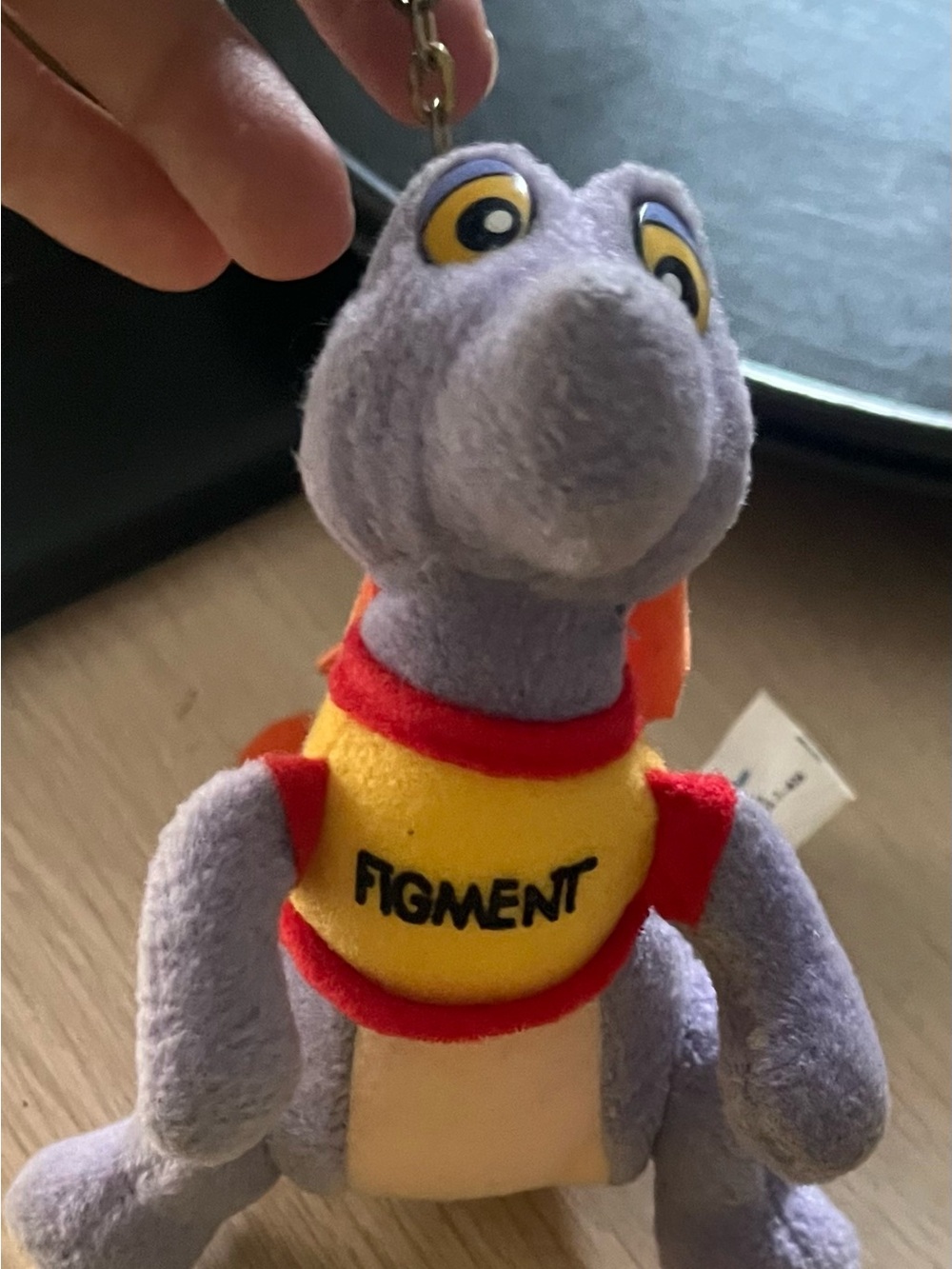 vintage 1980s Disney EPCOT Figment plush keychain